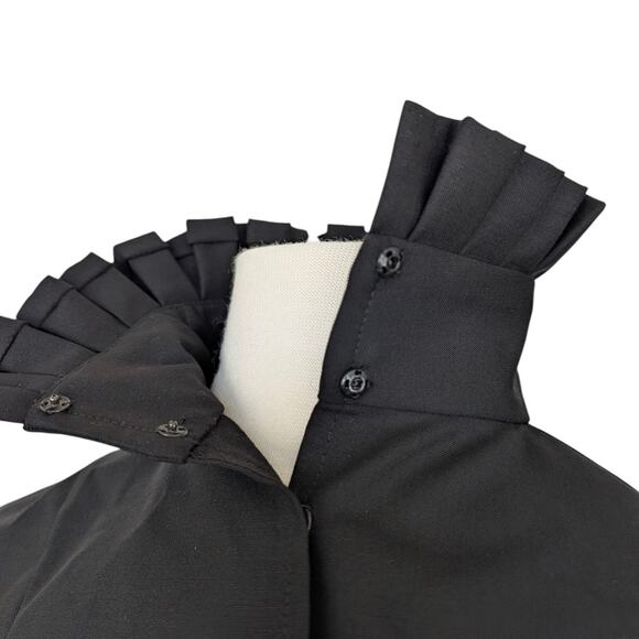 Vera Wang Black High Collar Ruffle Accessory NW - Picture 6 of 7